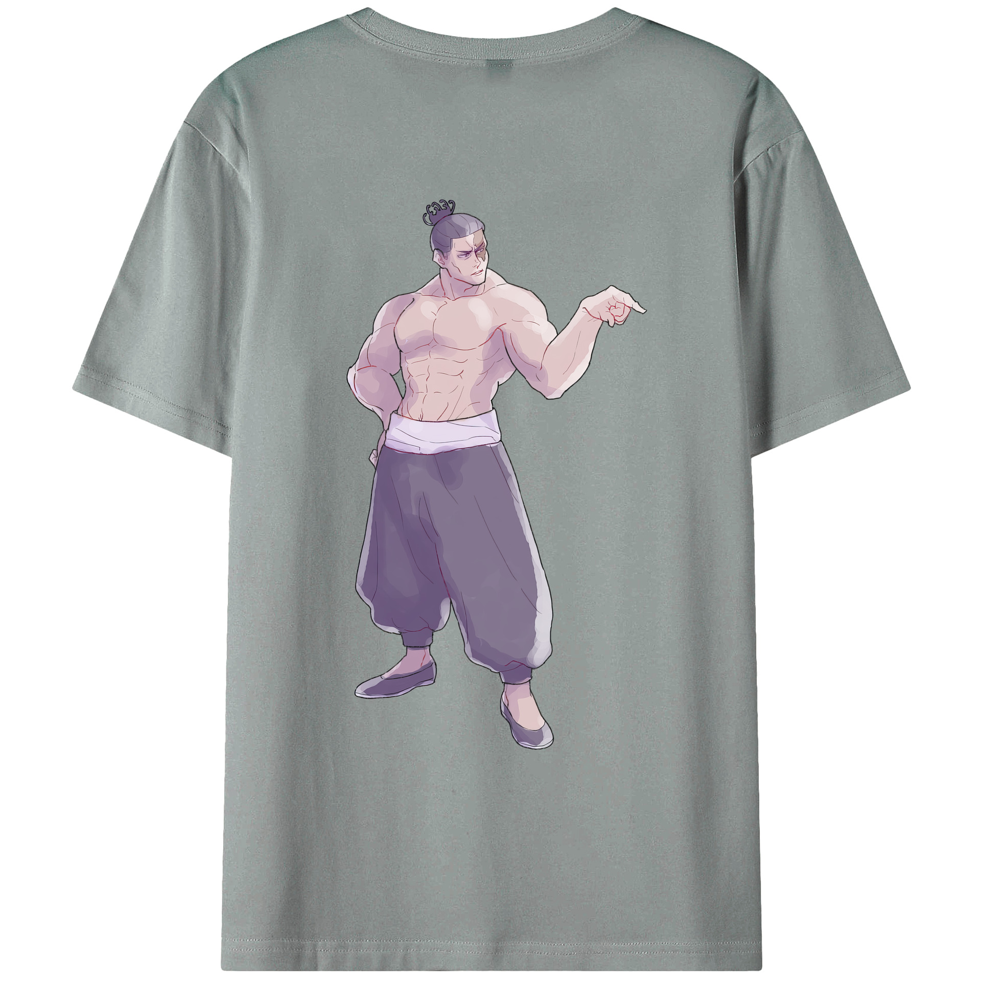 （画像用） 呪術廻戦 Jujutsu Kaisen 綿100％ メンズ半袖Tシャツ（バックプリント） 通気性